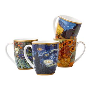 Casa Domani Impressions 375 ml 4-Piece Van Gogh Mug Set