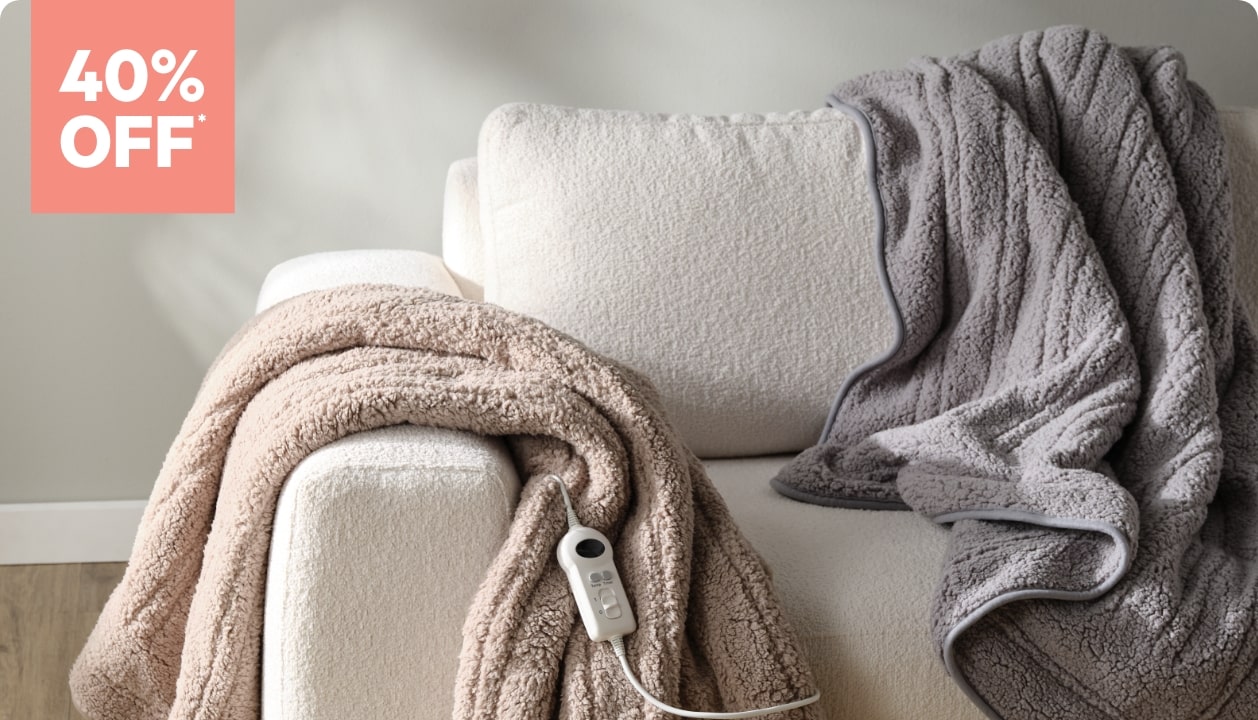 40% Off All Electric Blankets & Heated Throws