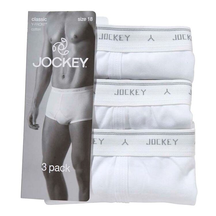 Jockey Classic Y-Front Brief 3 Pack White 24