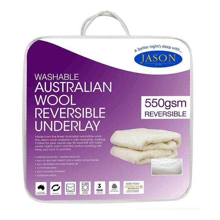 Jason 550gsm Australian Wool Underlay Double Bed