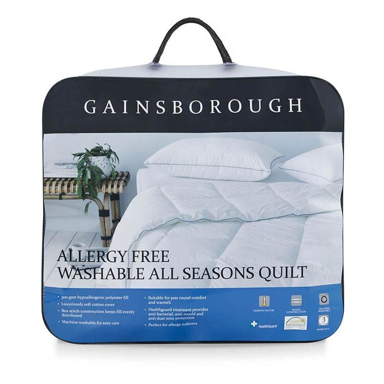 Gainsborough Allergy Free All Seasons Quilt Double Bed White Double