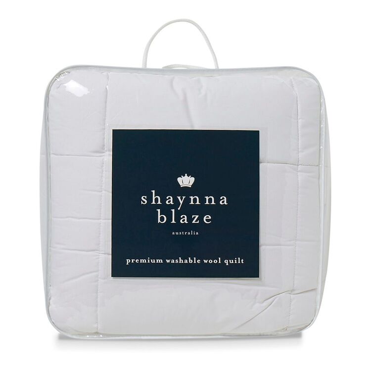 Shaynna Blaze 450GSM Premium Washable Wool Quilt Super King Bed Super King
