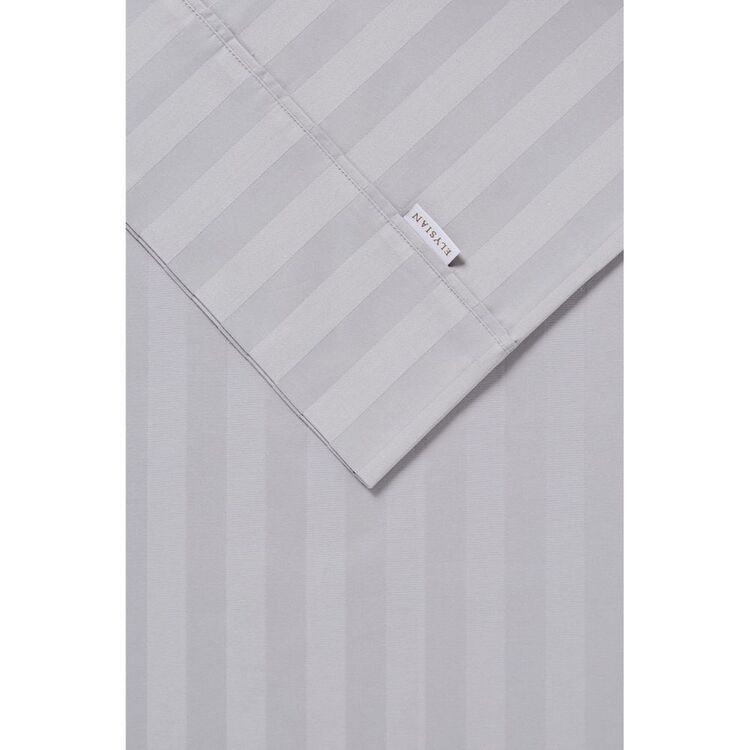 Elysian Brighton 750 Thread Count Cotton Stripe Sheet Set Queen Bed Silver Queen