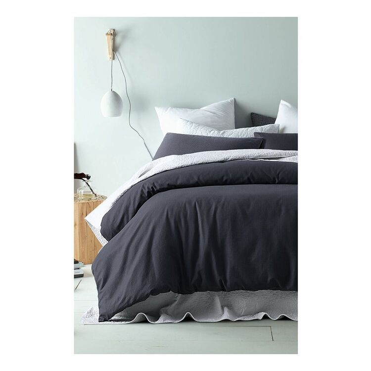 Accessorize Cotton Waffle Quilt Cover Set Queen Bed
