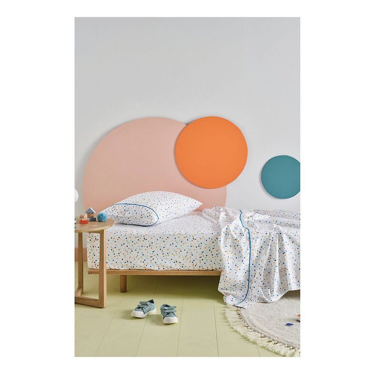 Linen House Kids Skittle Sheet Set Double Bed Blue Double