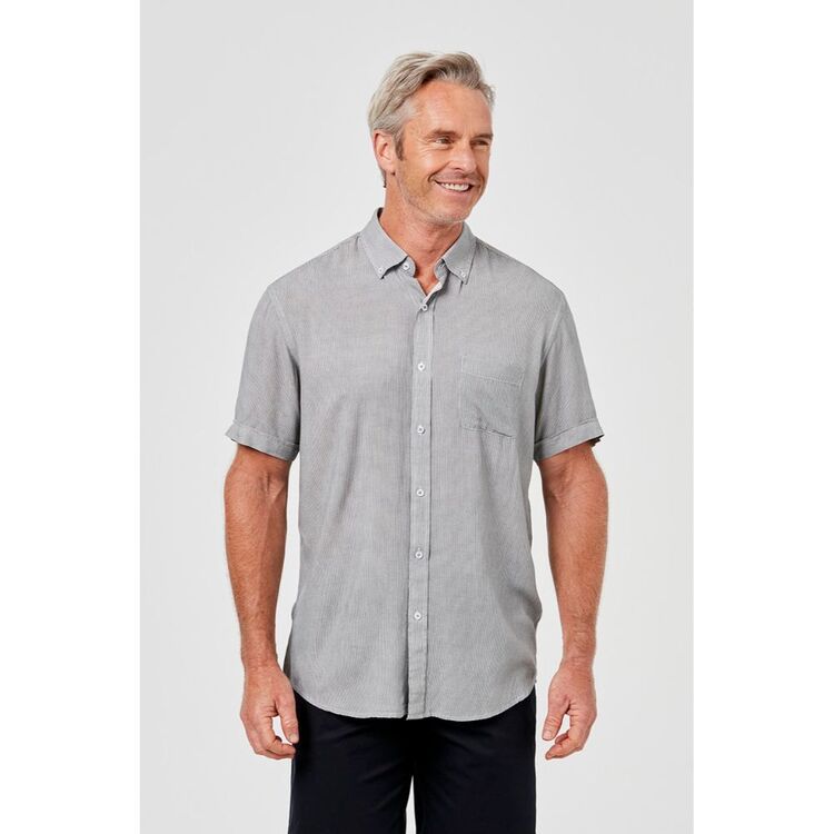 JC Lanyon Short Sleeve Viscose Mini Dot Print Shirt