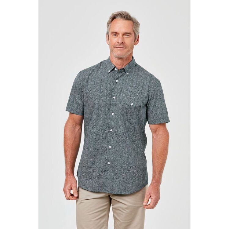 JC Lanyon Short Sleeve Cotton Pebble Print Shirt