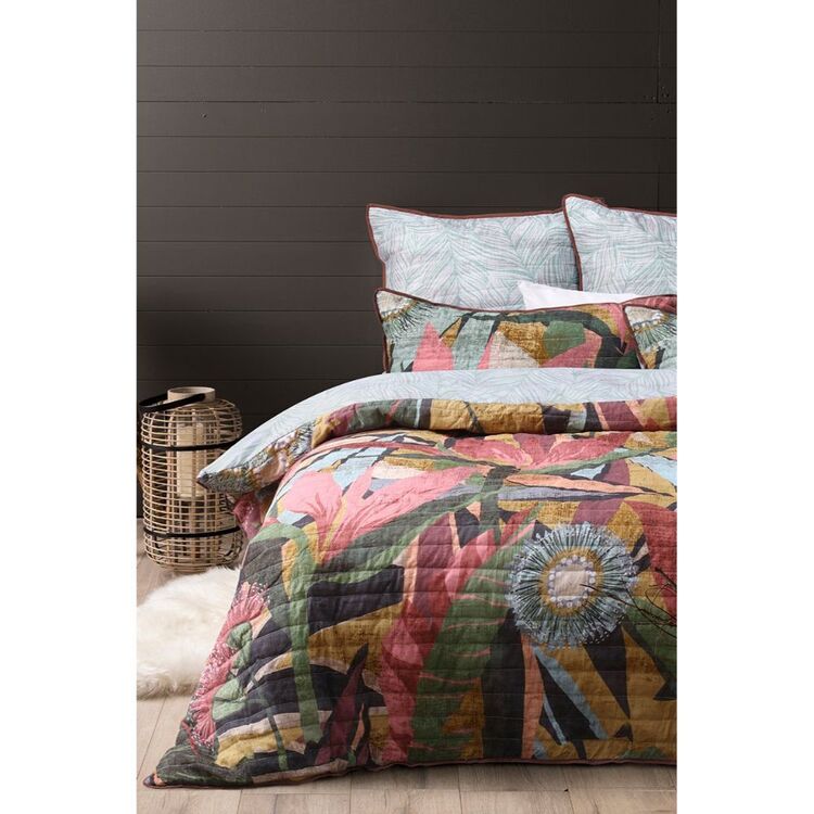 Dri Glo Myrtle Quilted Quilt Cover Set Queen Bed