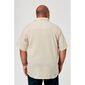 Bronson Big Portsea Short Sleeve Cotton Linen Shirt Stone XXX Large