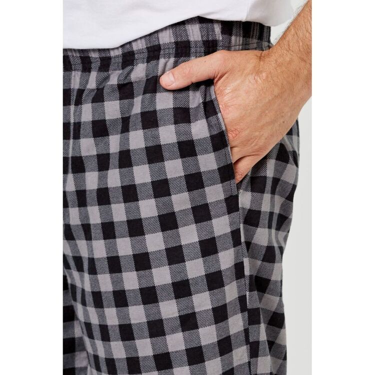 Nic Morris Flannelette Pants Black & Grey X Large