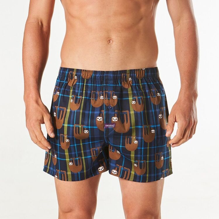 Mitch Dowd 2 Pack Sloth Check Boxer Men's Underwear
