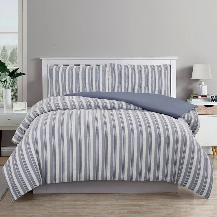 Ardor Cove Quilt Cover Set King Bed Chambray King