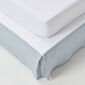 Chyka Home Cordon French Linen Valance King Bed Blue King