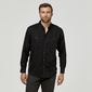 JC Lanyon Avery Long Sleeve Linen Shirt Black