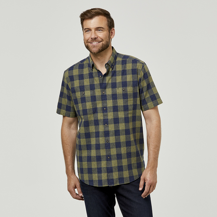 JC Lanyon Crawford Linen Cotton Short Sleeve Shirt