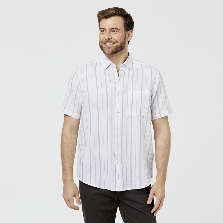 JC Lanyon Joshua Linen Cotton Short Sleeve Shirt
