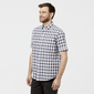 JC Lanyon Dodd Linen Cotton Short Sleeve Shirt Black & Chalk