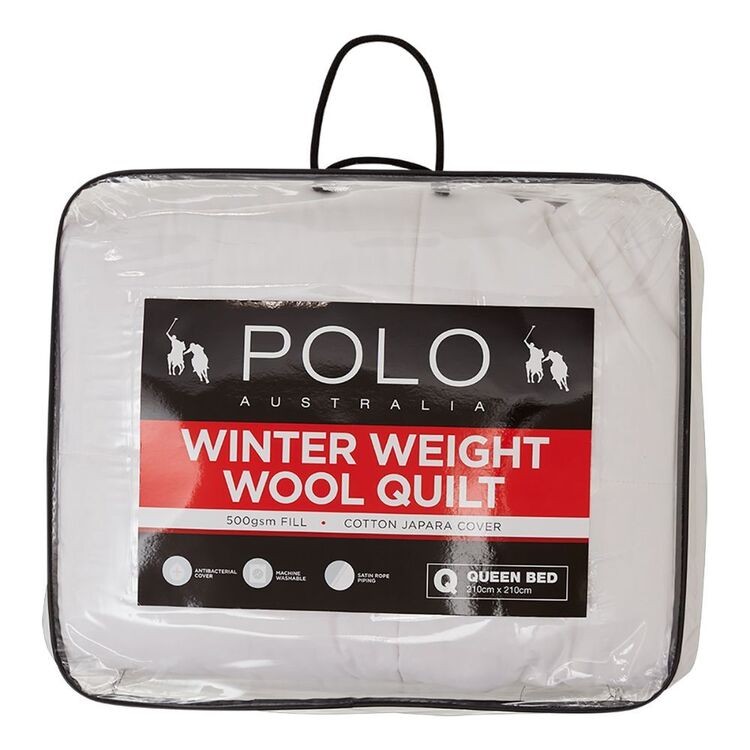 Polo 500gsm Washable Wool Quilt Single Bed