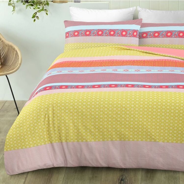 Big Sleep Malta Quilt Cover Set Single Bed Multicoloured Single