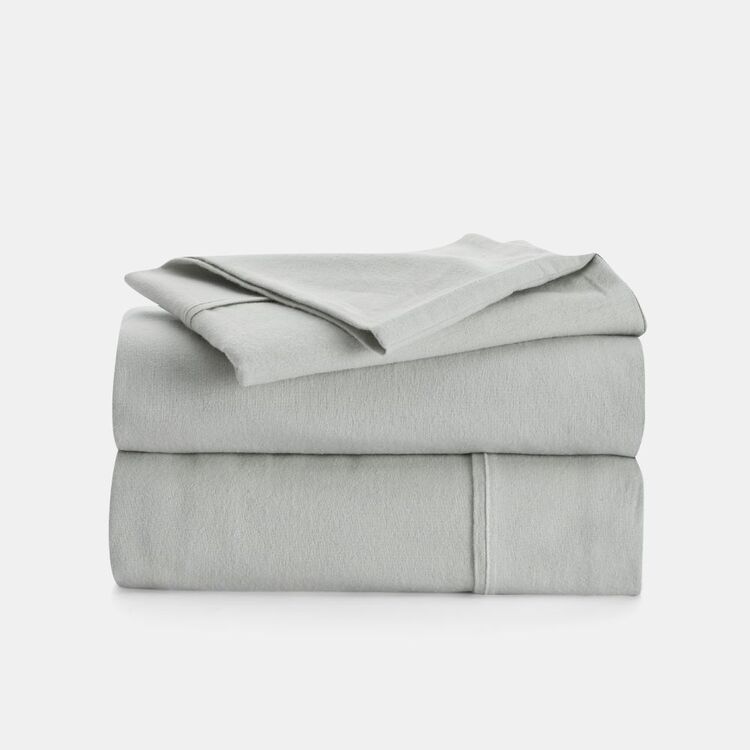 Elysian Plain Dyed Flannelette Sheet Set King Bed