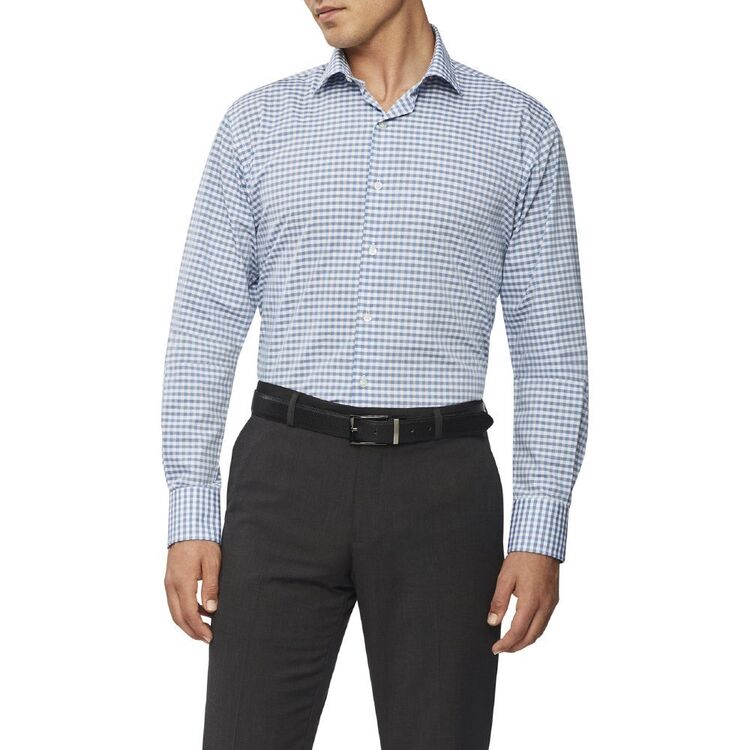 Van Heusen Tailored Fit Small Check Long Sleeve Shirt