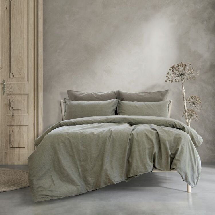 Ardor Embre Linen Look Wash Cotton Quilt Cover Set Queen Bed