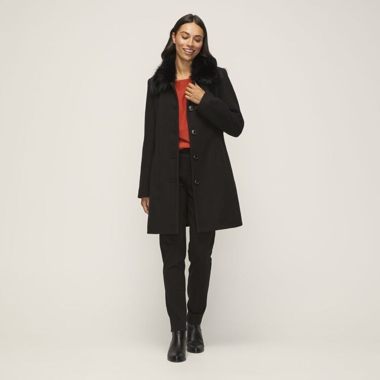 Leona Edmiston Ruby Fur Collar Coat