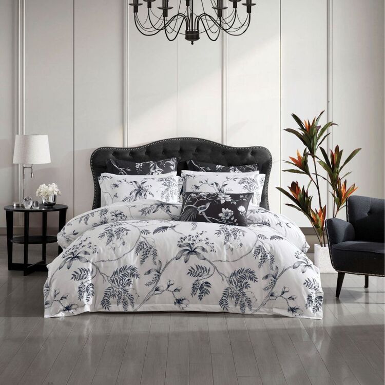 Grace By Linen House Ellison Quilt Cover Set Super King Bed