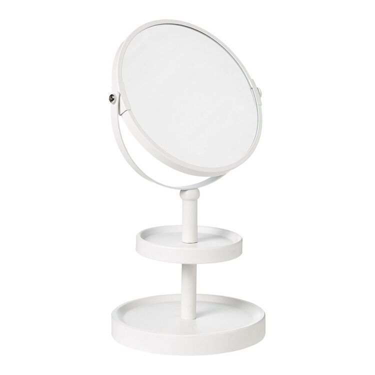 Store & Order Loft 2-Tier Double-Sided Mirror White