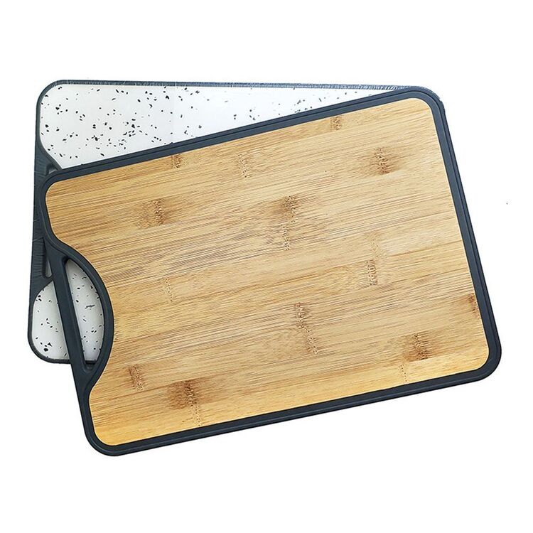 Classica Reversible Non-Slip Bamboo and Poly Cutting Board