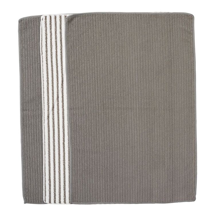 Smith & Nobel Microfibre 3 Pack Tea Towel Grey Stripe