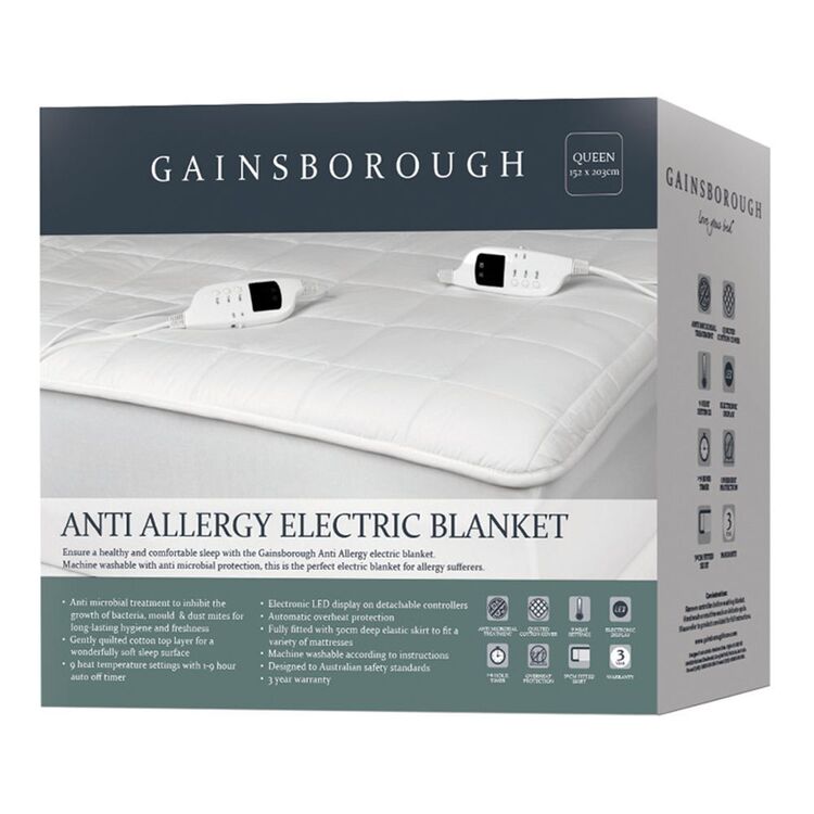 Gainsborough Anti Allergy Queen Bed Electric Blanket