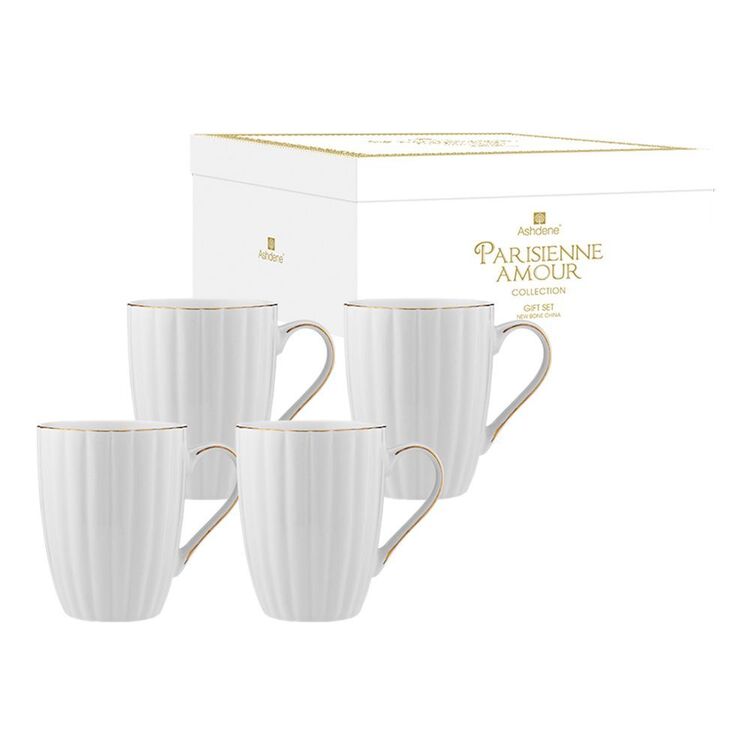 Ashdene Parisienne Amour 4-Piece Mug Set