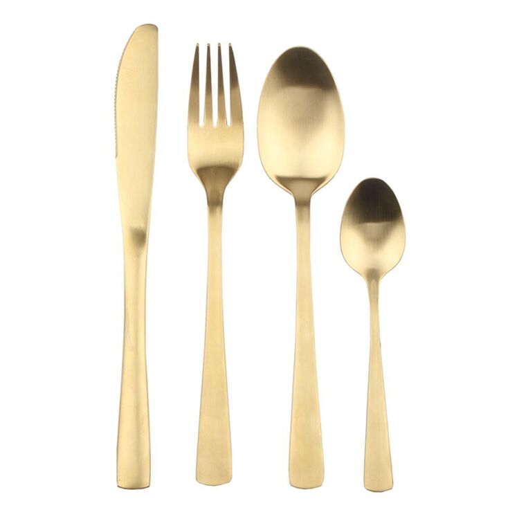 Classica Satin 16-Piece Gold Cutlery Set
