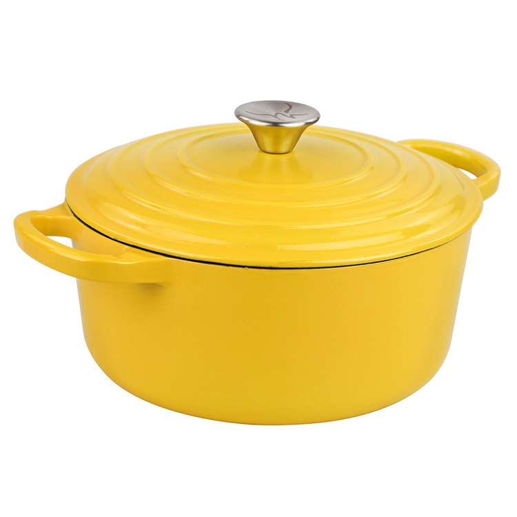 S&N by Miguel Maestre Cast Iron Casserole 28cm Yellow Gloss