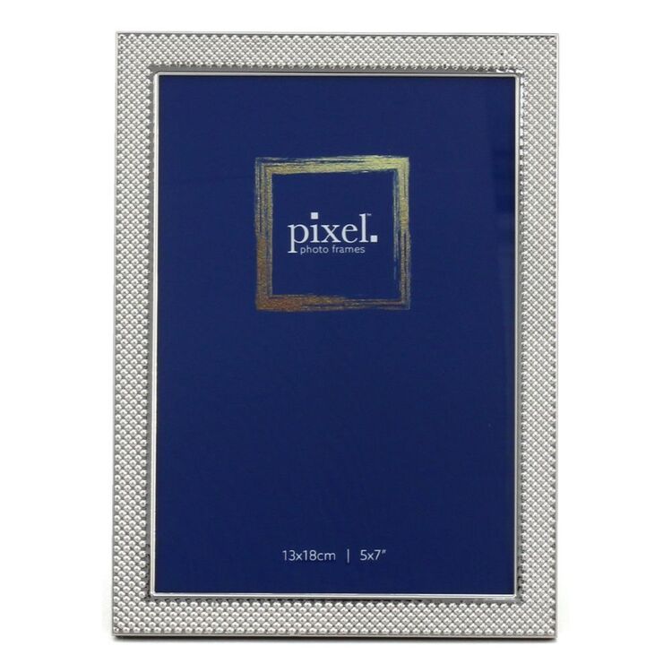 Pixel 13 x 18 cm Florence Textured Silver Photo Frame