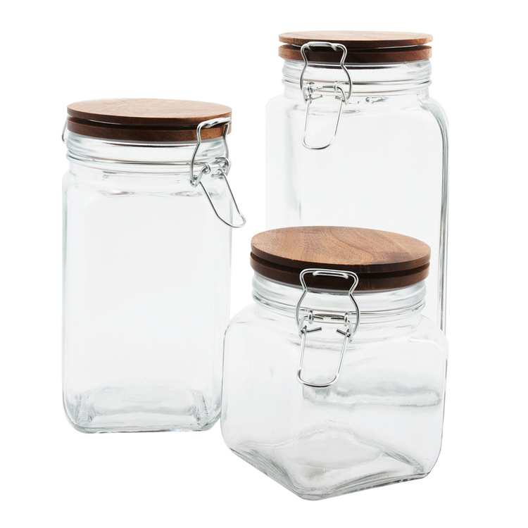 Smith & Nobel Miguel 3-Piece Glass Canister Set