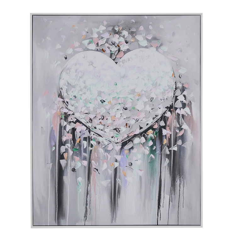 Colour Clash Studio Wall Art Love Heart 75x60cm