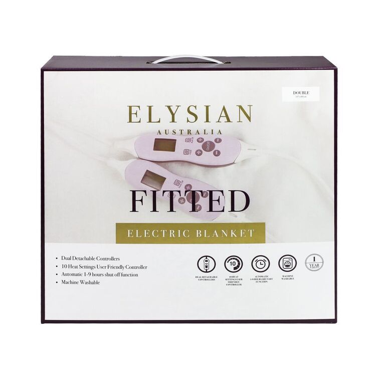 Elysian Fitted Electric Blanket with 9 Settings Double Bed FKELB13-D