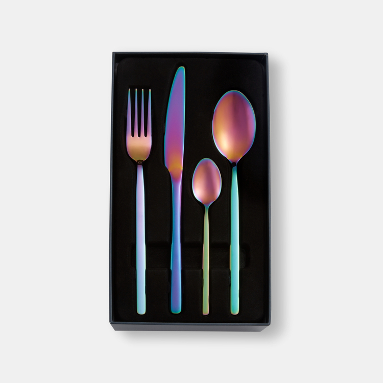 Smith & Nobel Arte 24-Piece Cutlery Set Shiny Rainbow