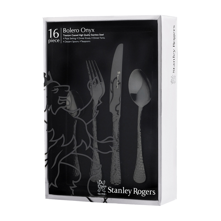 Stanley Rogers Bolero 16 Piece Cutlery Set Onyx