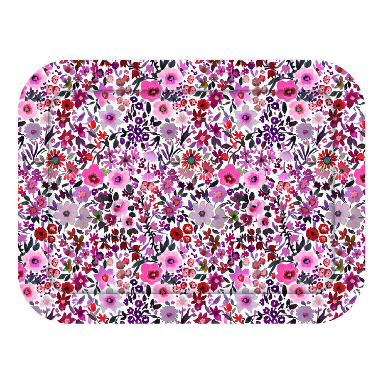 FRANKIE & ME Floral Bamboo Tray 40x32cm
