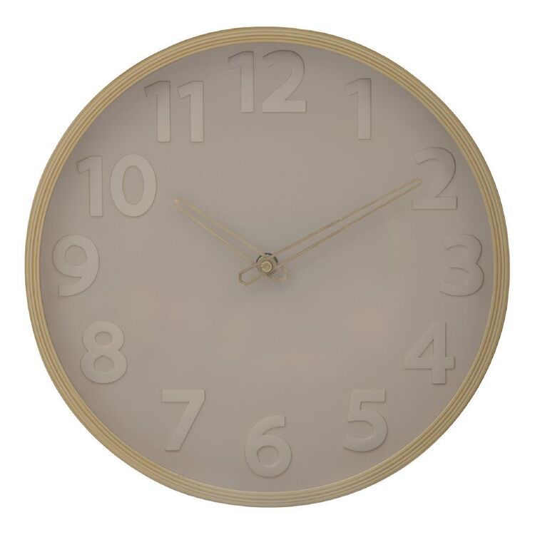 Emporium Hildie Wall Clock 30.5x4.1x30.5cm Pink/Natural