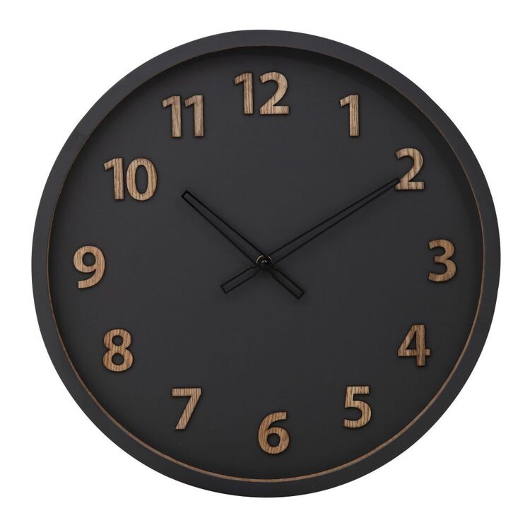 Amalfi Charlie Wall Clock 41.5 x 5 x 41.5 cm Charcoal