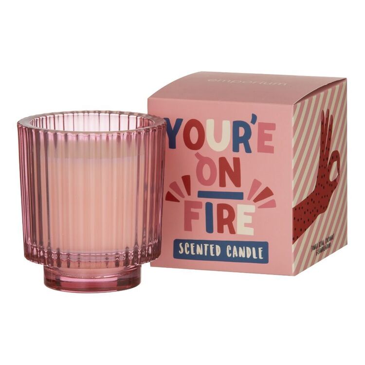 Emporium You're On Fire Candle 9 x 10 cm Pink