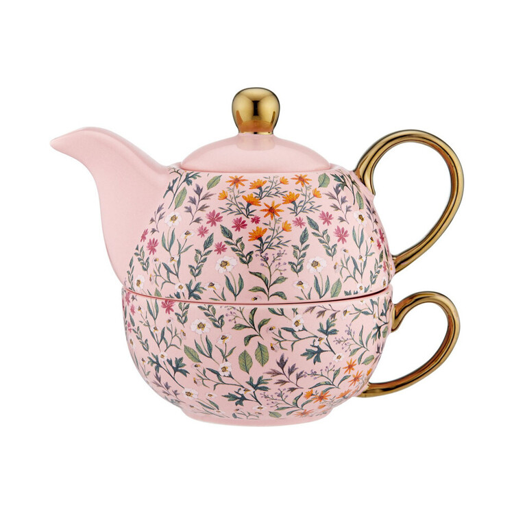 Ashdene Flowering Fields Pink Tea For One Teapot