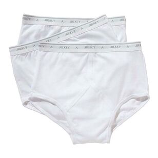 Jockey Men's Classic Y-Front Brief 3 Pack White 24