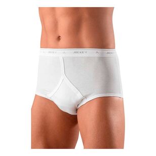 Jockey Men's Classic Y-Front Brief 3 Pack White