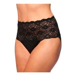Kayser Women's Cotton and Lace Full Brief '465' Black