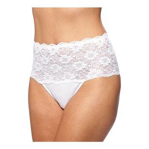 Kayser Women's Cotton and Lace Full Brief '465' White